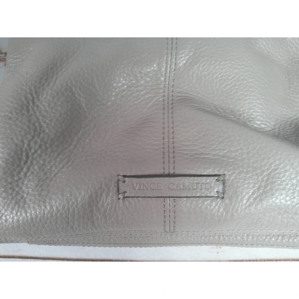 Vince Camuto Blush Silver Pebbled Leather Crossbody Bag Handbag Purse